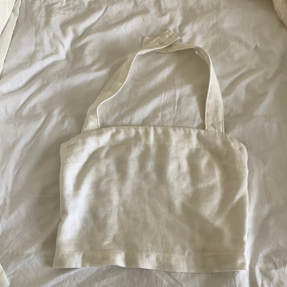Abercrombie white halter top